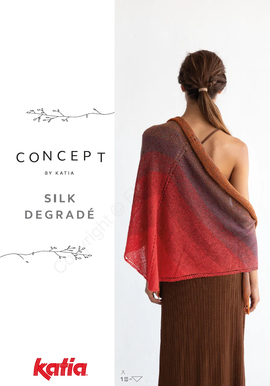 Silk Degradé Knit Shawl or Crochet Poncho Kit @iconfiberarts - Needlecraft Pattern Kit