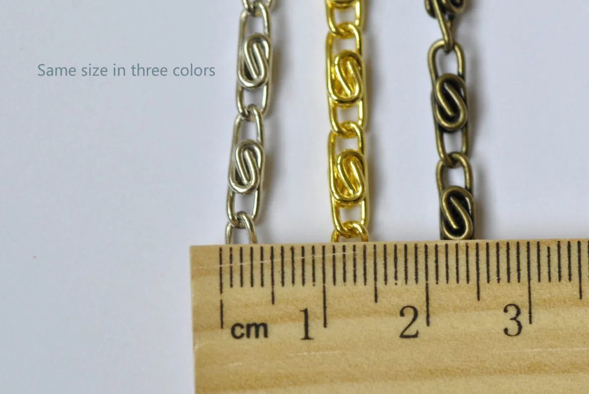 Silver Purse Frame Wheat Chain/ 40cm(15") and 110cm(43") Available