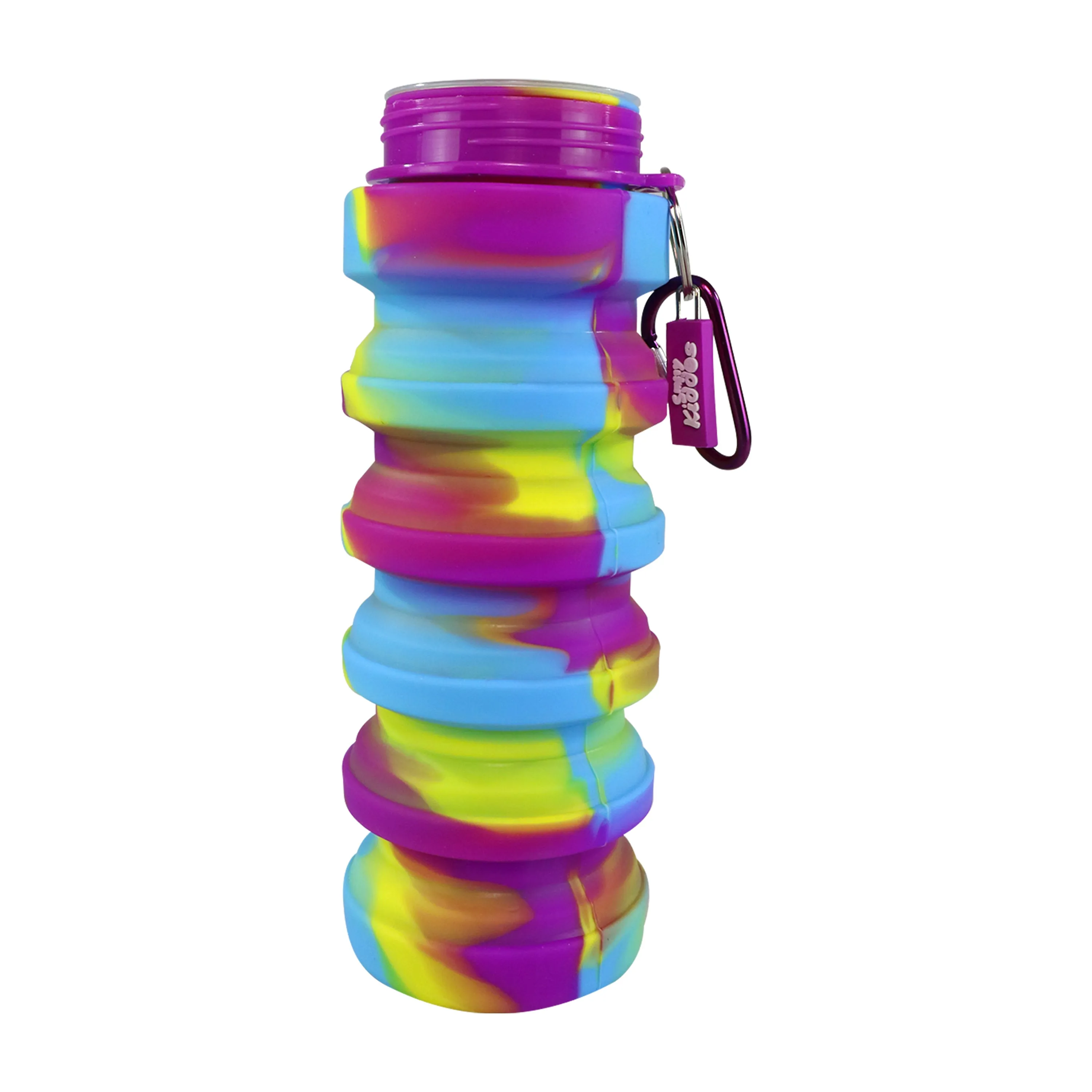 Smily Kiddos Silicone Expandable & Foldable Water Bottle Purple