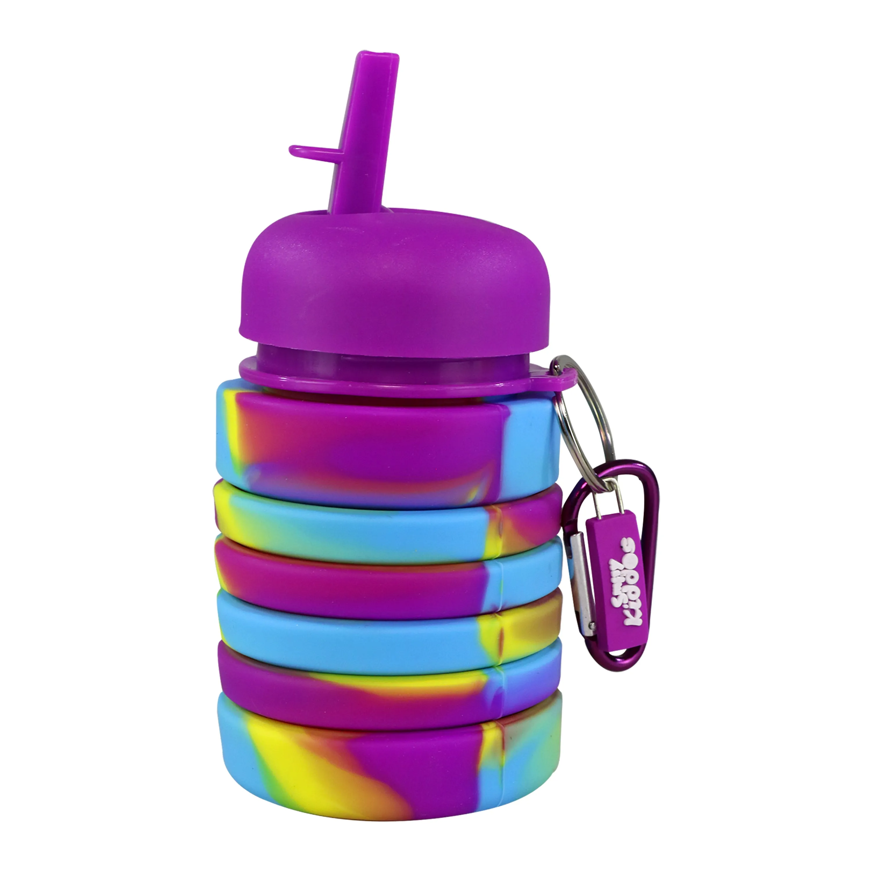 Smily Kiddos Silicone Expandable & Foldable Water Bottle Purple