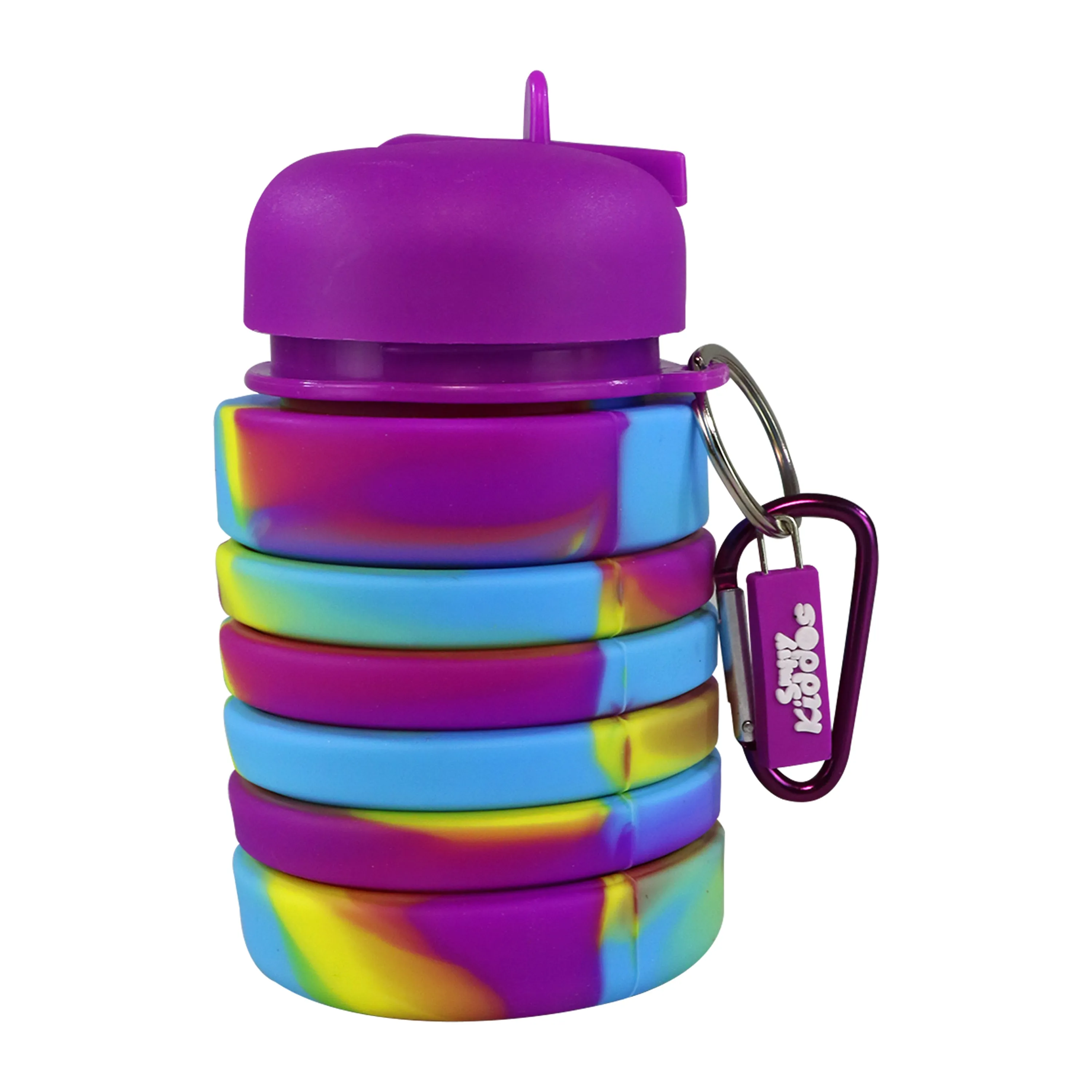 Smily Kiddos Silicone Expandable & Foldable Water Bottle Purple