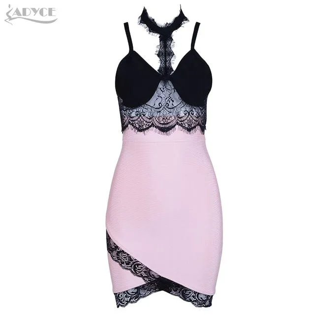 Spaghetti Strap Lace Bandage Dress Women Dress