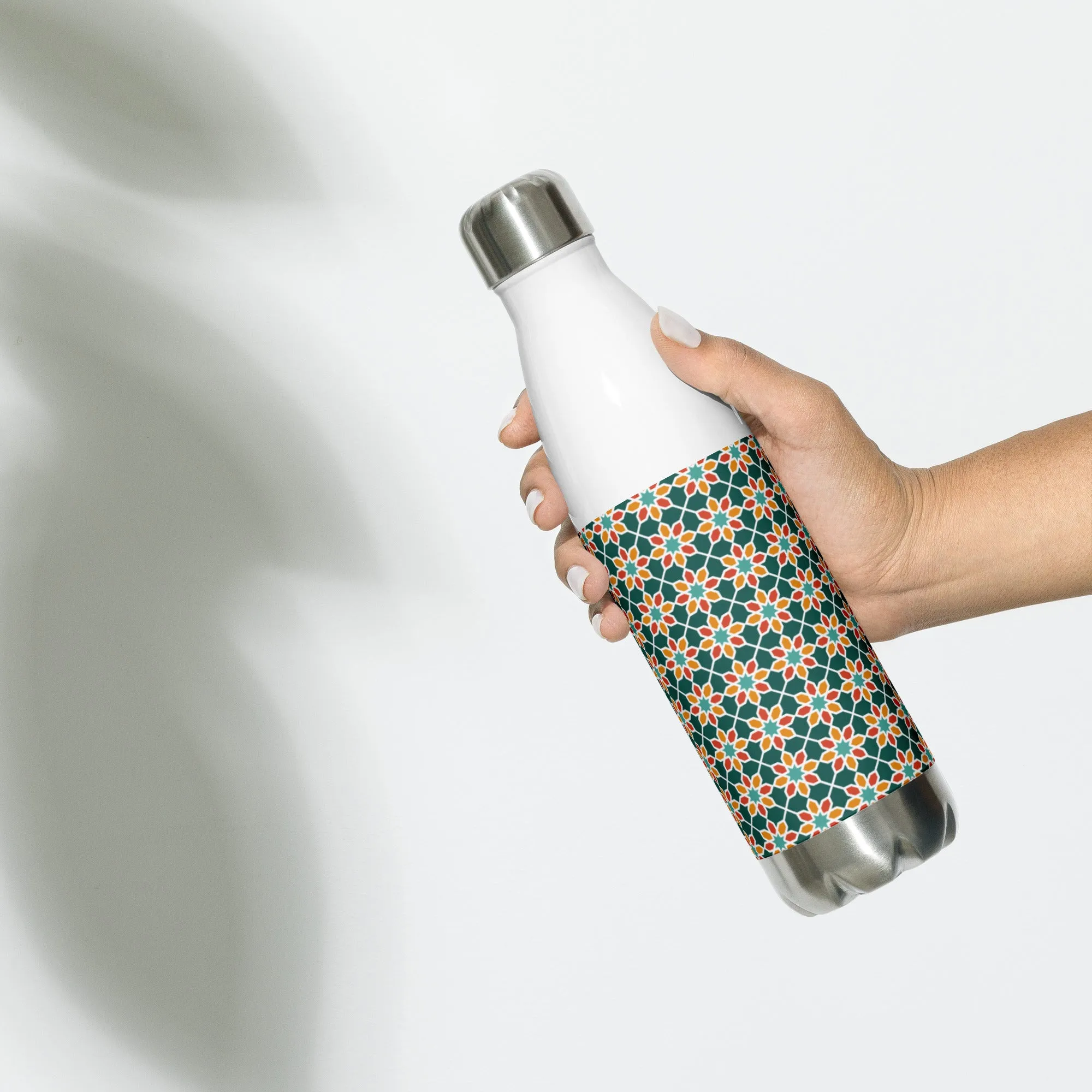 Stainless Steel Water Bottle - Geometric Desert Daisy