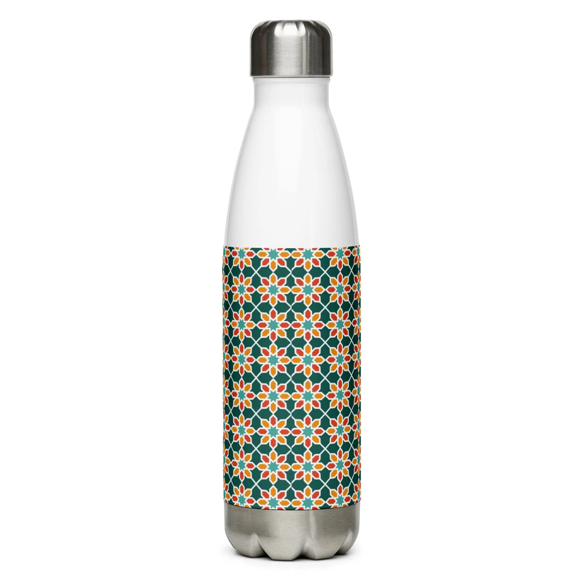 Stainless Steel Water Bottle - Geometric Desert Daisy