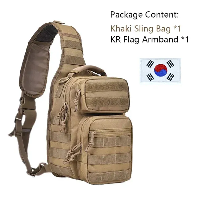 Tactical Shoulder Bag Rover Sling Pack Nylon Military Backpack Molle Assault Range Bag Hunting Accessories Diaper Day Pack Small