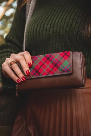 Tartan & Leather Organiser Purse