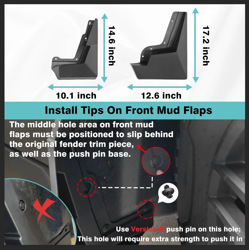 Tesstudio Mud Flaps Mudflaps for Cybertruck