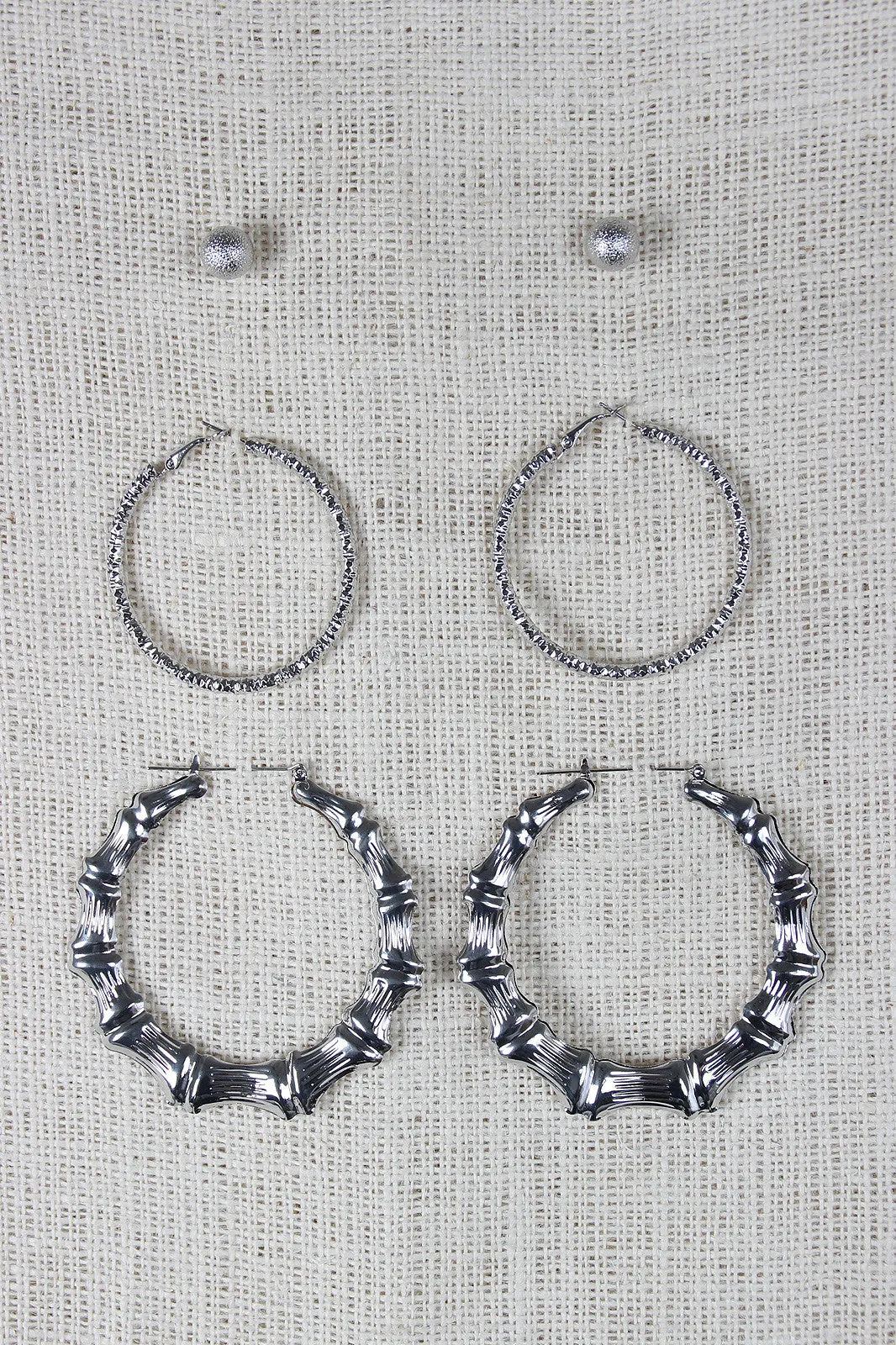 Textured Earring Set