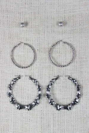 Textured Earring Set