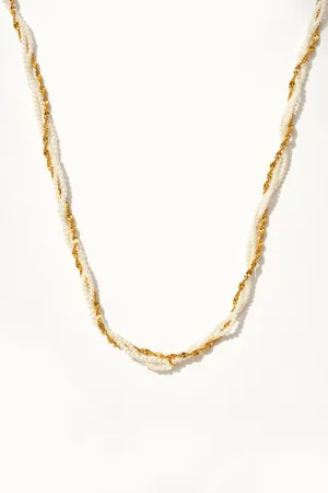 Thalia Weaving Pearls Necklace