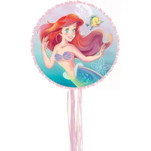 The Little Mermaid Expandable Pull String Drum Pinata - 40.4cm