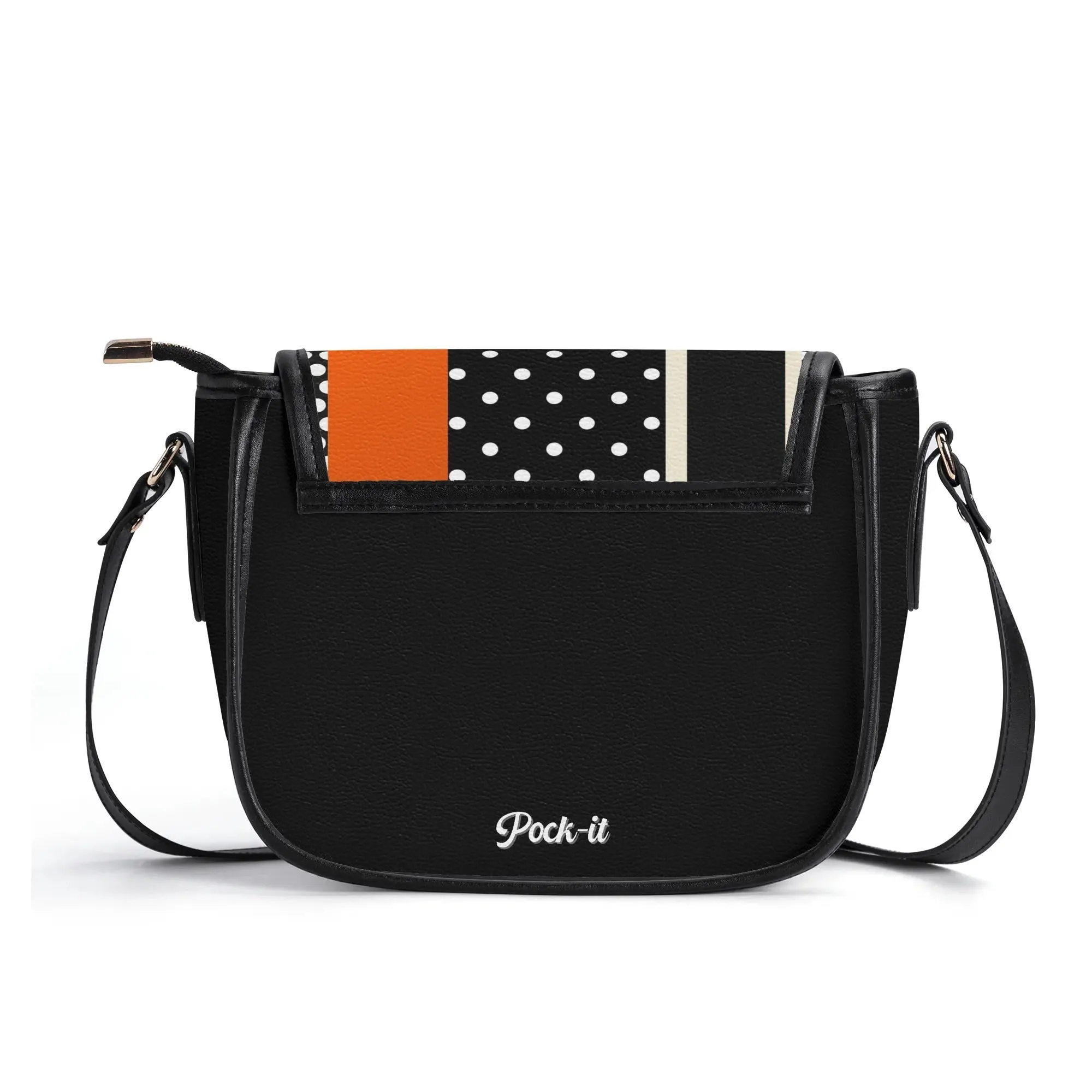 The Pock-It Saddle Handbag - Polkadot Sunset