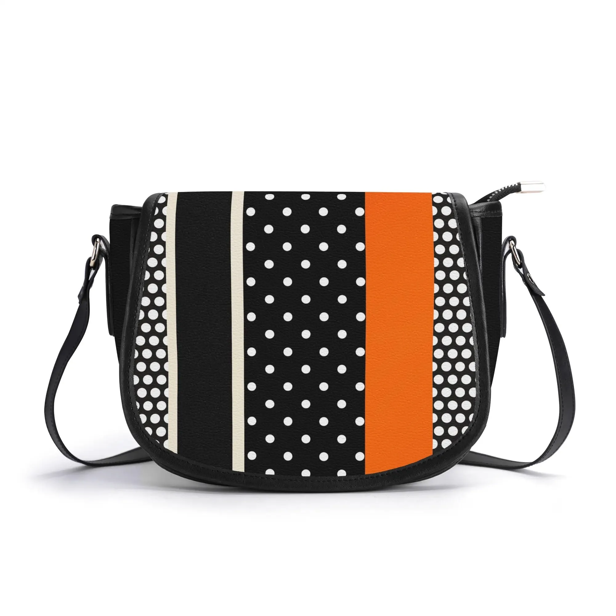 The Pock-It Saddle Handbag - Polkadot Sunset