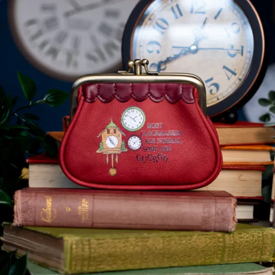 Tick Tock Clock Shop Clipper Coin Purse