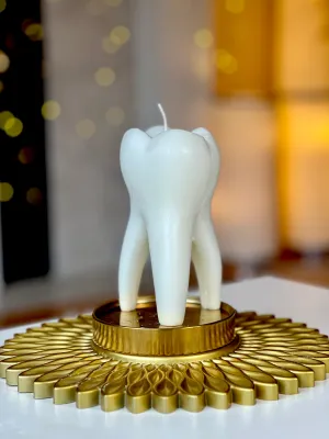 Tooth Candle / Gift for Dentists / Gift for Dental Students / Oddity Gift / Edgy Candles / Dental Hygiene Decor / Dentistry Novelty / Quirky Office Gift / Dental School Graduation / Dentist Appreciation / Unconventional Decor Piece