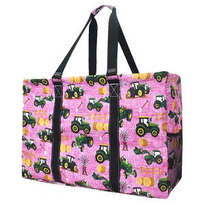 Tractor Field Mega Shopping Utility Tote Bag