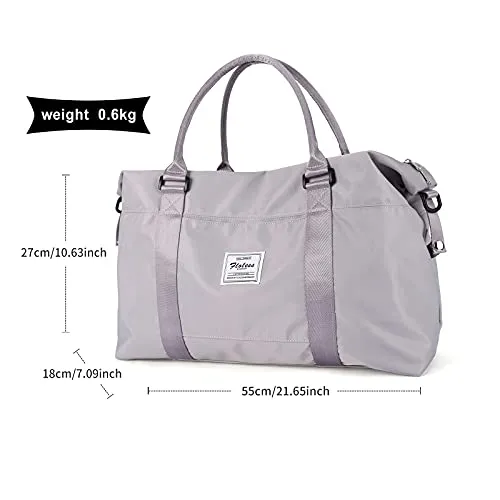 Travel Duffel Bag, Sports Tote Gym Bag, Shoulder Weekender Overnight Bag for Women