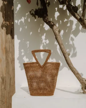 Triangle Rattan Handbag