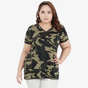 Trooper Army Short Sleeve Tshirt - Green Camo