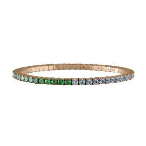 Tsavorites & Light-Blue Sapphire · Duet Bracelets