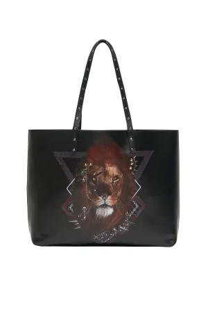 VEGAN LEATHER EAST WEST TOTE SID THE KID