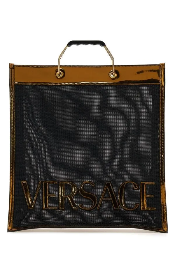 VERSACE | Black mesh Versace shopping bag