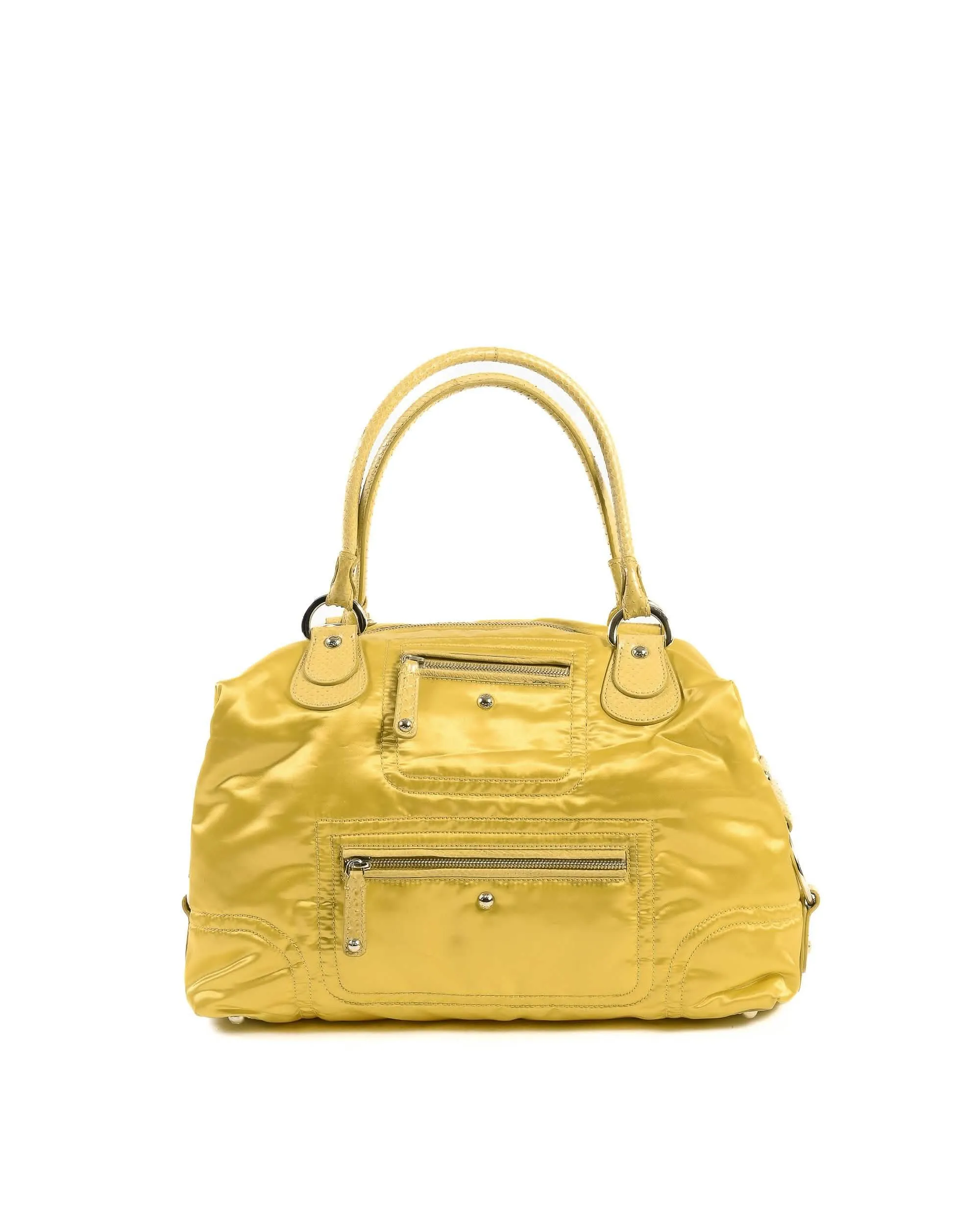 Vibrant Yellow Italian Fabric Handbag for Women by Tod's