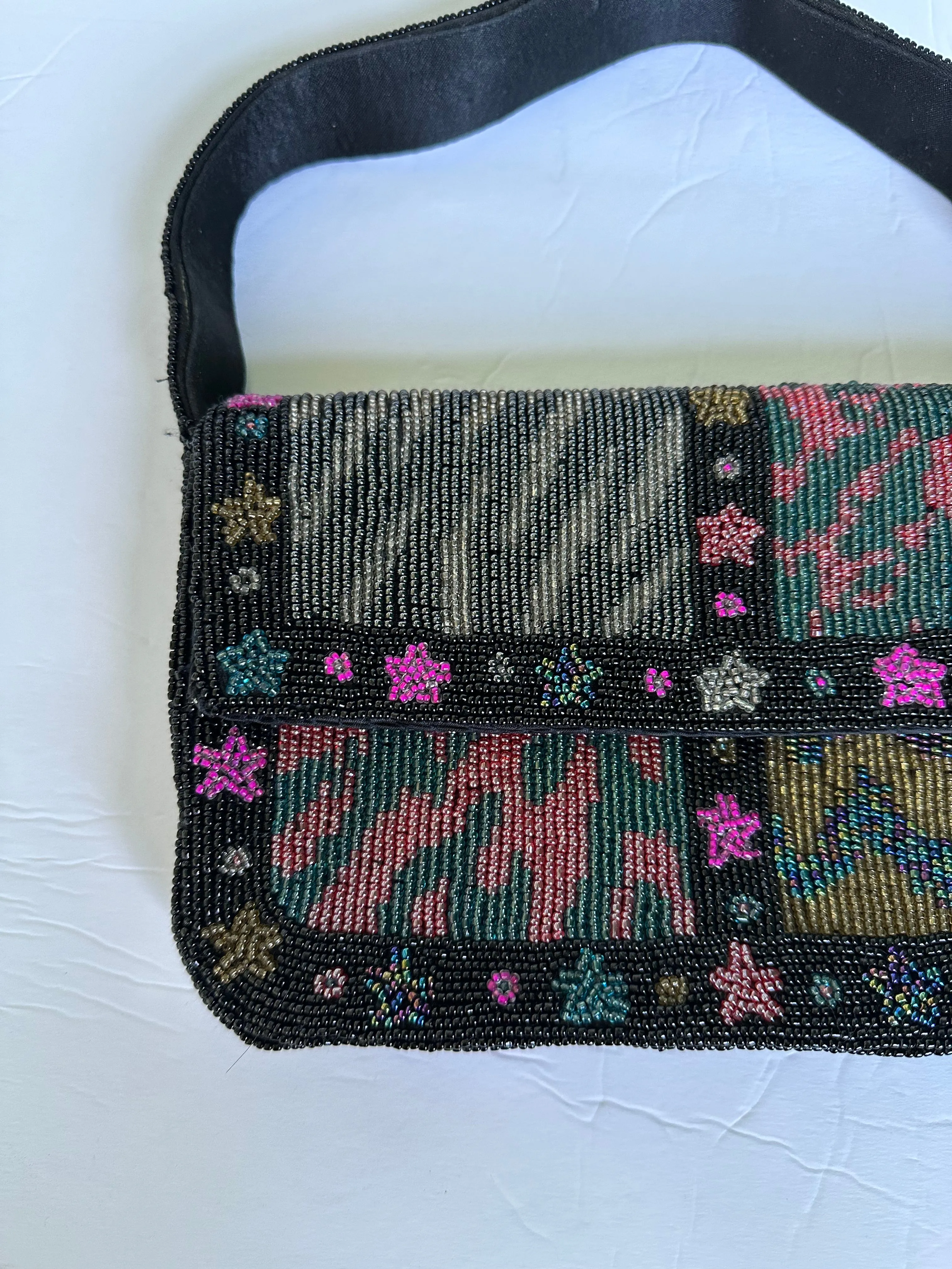 Vintage beaded patchwork Star purse Mini Fashion