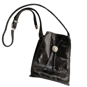 VINTAGE WESTERN CROC BUCKET BAG