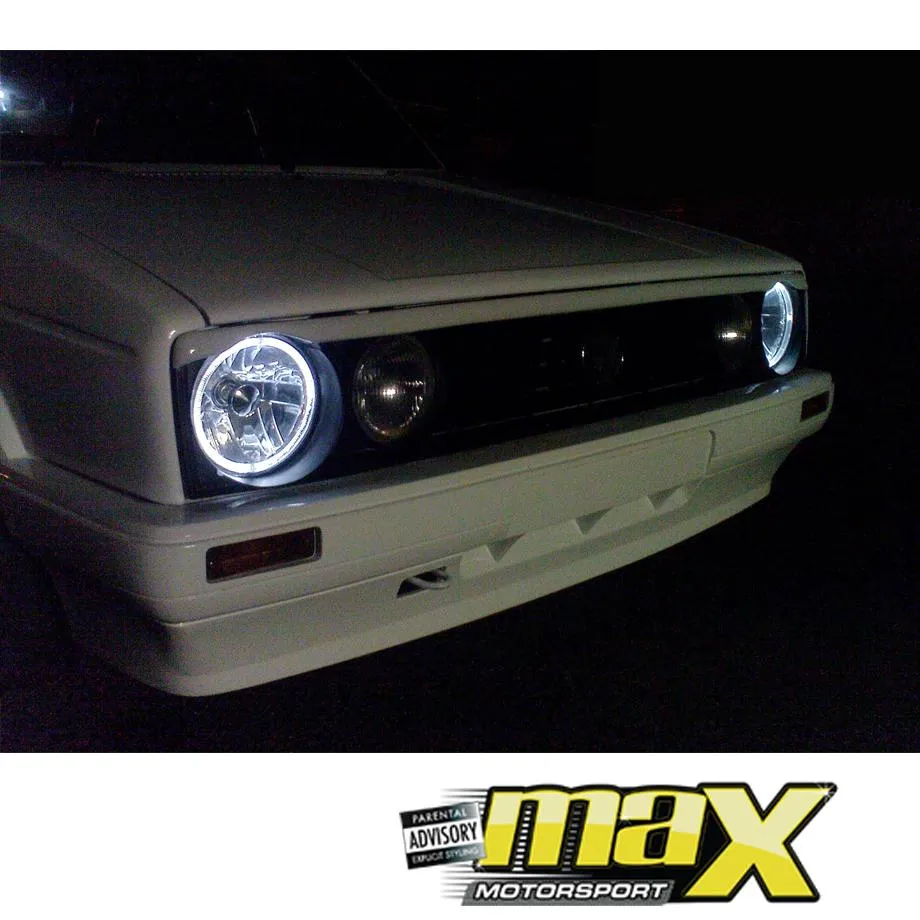 VW Golf 1 CCFL Crystal Angel Eye Headlights (Outers)