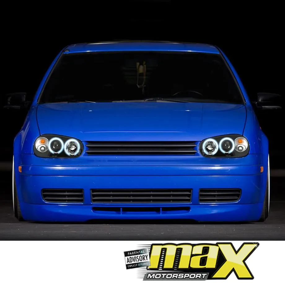 VW Golf Mk4 Angel Eye Headlights (Black)