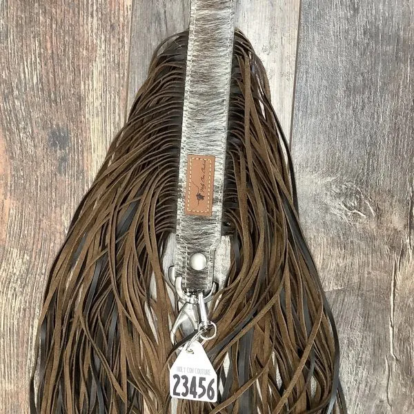 Western Mini Leather Fringe Strap 48" #23456