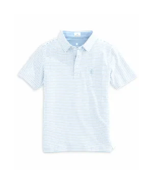 Youth Dante Stripe Polo Gulf Blue